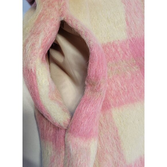 Blue B Shacket Pink & Cream Plaid Pockets Lined Womens Large New with Tags - Picture 4 of 9